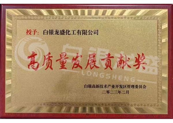  高質量發(fā)展貢獻獎